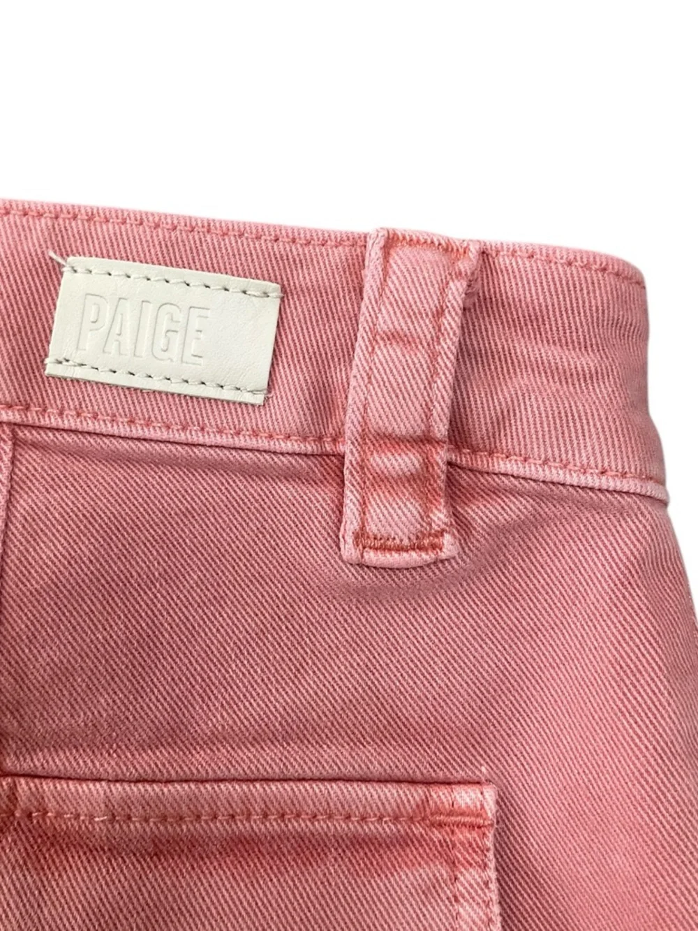 PAIGE Mayslie Short Button Fly Vintage Inspired Pink Terracotta NWOT - Picture 5 of 7
